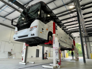 Stertil-Koni Mobile Columns lifting Miller Transportation bus